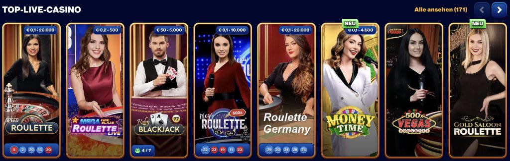 spins of glory top live casino